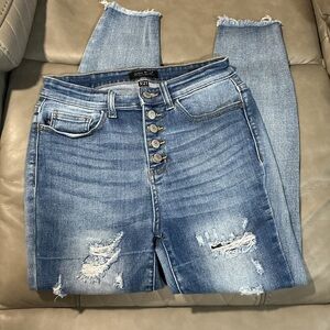 Judy Blue High Rise Distressed Denim Jeans